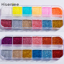 High quality 12Grid shiny glitter powder glass caviar rivet fashion style nail art rhinestone design DIY jewelry decoration 2024 - buy cheap