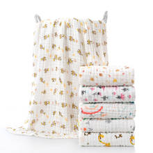 Toalha de banho de algodão para bebê, 6 camadas, x cm, cobertor, envoltório, roupa de cama infantil 2024 - compre barato
