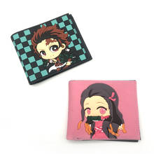 Demon Slayer Kimetsu no Yaiba Kamado Tanjirou Nezuko Agatsuma Zenitsu Tomioka Giyuu Cosplay Wallet Card Holder Purse Money Bag 2024 - buy cheap