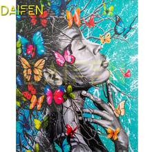 Full Round Diamond mosaic Maiden Butterfly DIY Diamond painting Cross stitch Full Square Diamond embroidery Woman girl butterfly 2024 - buy cheap