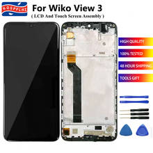 Kospplhz original para wiko vista 3 display lcd + montagem da tela de toque com quadro para wiko vista 3 view3 celular lcd + ferramentas 2024 - compre barato