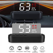 Alarme de segurança automotivo obd2, com display digital, temperatura de água, e velocímetro kmh, alarme de segurança 2024 - compre barato
