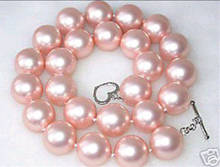 Hermoso collar de perlas de concha Rosa Real de 12mm 2024 - compra barato