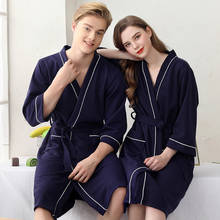 Women Waffle Robe Couples Nightdress Sleepwear Female Male Pajamas Home Dress Floral Night-robe Kimono Hotel Bathrobe 2024 - buy cheap