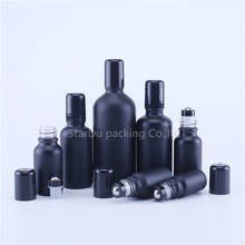 5ml-100ml Roll-on Matte Black Bottles With Stainless Steel Roller Balls Essential Oil Perfume Refillable Bottles Beauty Care 2024 - buy cheap