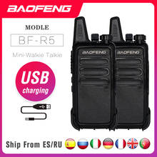 Baofeng-Mini walkie-talkie BF-R5, estación de Radio CB UHF 400-470MHz, transceptor FM, BFR5, 2 uds. 2024 - compra barato