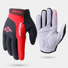 Высококачественные велосипедные перчатки с полным пальцем, Нескользящие силиконовые дышащие перчатки с сенсорным экраном из спандекса для мужчин и женщин 2024 - купить недорого