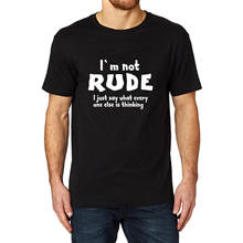 Camiseta con estampado divertido de Lyprerazy para hombre, "I'm NOT RUDE" 2024 - compra barato