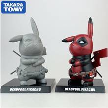 Action figure do pikachu deadpool de 13cm takara tomy, estatueta colecionável do anime pokémon, decoração para casa, brinquedos para crianças 2024 - compre barato