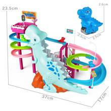 Novelty Children Electric Tracks Climb Stair Dinosaur Toys Glowing Music Animals Model Interactive Kid Toy 2024 - buy cheap
