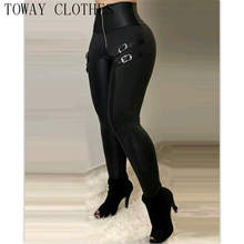 Women Casual Plain Zipper Design High Waist Skinny Pants Casual Chic Daily Long Pants 2024 - buy cheap