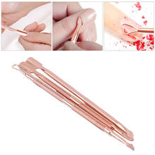 3PCS/Set Rose Gold Nail Cuticle Pusher Clipper Scissor Nipper Tweezer Picker Stainless Steel Manicure DIY Nail Art Tools Kit 2024 - buy cheap