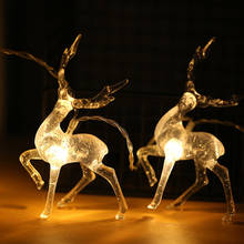 10/20 Pcs LED Transparent Sika Deer String Lights 1M 3M Creative Battery USB Night Lamp Garland Light Christmas Festival Decorat 2024 - buy cheap