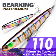 Bearking isca de pesca em forma de lápis, isca de pesca de qualidade 11cm 13g, 1 peça com gancho de 2x forte 2024 - compre barato