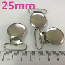 30 pcs/lot 1''2.5cm Metal Round Pacifier Suspender Clips Garment Accessories Ribbon Craft Sewing Tool Plastic clip tooth 2024 - buy cheap