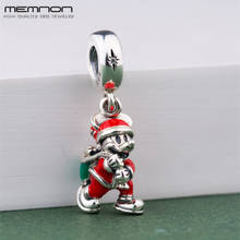 Memnon cartoon Christmas Santa mouse Gift Bag charms 925 Sterling Silver charm Fit beads Bracelets DIY for women Jewelry making 2024 - buy cheap