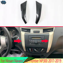 Para nissan navara d23 fronteira np300 2017-2021 fibra de carbono estilo console central interior do painel de instrumentos em torno da guarnição 2024 - compre barato