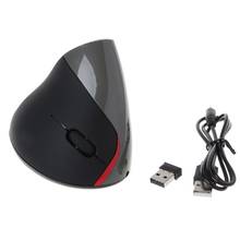 Mouse óptico ergonômico sem fio usb para cura de pulso para pc ou laptop envio direto 2024 - compre barato