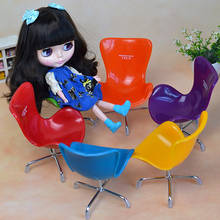 Cadeira de bonecas dos cisne para bebês, escala 1:6, brinquedo role play roxo para crianças 2024 - compre barato