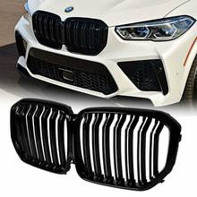 Gloss Black Car styling grille ABS plastic front bumper grill Grille for BMW X5 Series G05 2018-2020 Double Line 2024 - buy cheap