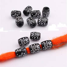 10pcs Plastic Black Hair Beads For Dreadlocks Hair Braid Tubes Cuffs Beads Dreadlock Bead Clip Kids Women Hair Accessories 2024 - buy cheap