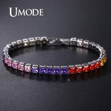 UMODE Fashion Crystal Round Tennis Bracelets For Women Wedding Charm Bracelet & Bangles Pulseras Mujer Statement Jewelry UB0178E 2024 - buy cheap