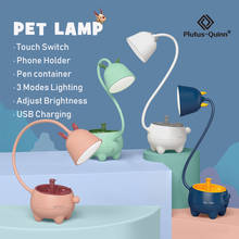 Novidades-lâmpada de mesa led com 3 modos de iluminação, brilho ajustável, luz inteligente para mesa, carregamento usb, para animais de estimação 2024 - compre barato