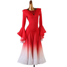 Women Ballroom Dance Dresses foxtrot Dancing Skirt Women Stage Waltz Ballroom Dress gradient colorMQ250 2024 - buy cheap