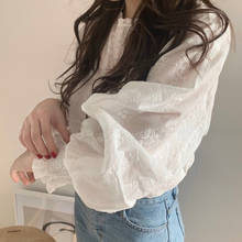 Blusa feminina malha transparente manga comprida, camiseta feminina manga comprida gola redonda 2024 - compre barato