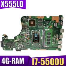 Akemy X555LD Laptop motherboard for ASUS X555LD X555LDB X555LA X555LB X555L X555 Test original Mainboard 4G-RAM I7-5500U   2024 - buy cheap