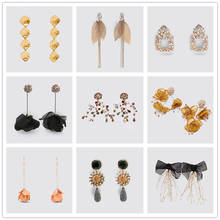 JURAN Trendy Maxi Dangle Drop Earrings Women Fashion Large Long Boho Statement Flower Earrings Wholesale Jewelry Party Gifts 2024 - buy cheap