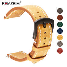 Handmade Crazy Horseskin Genuine Leather Watch Bands 18mm 20mm 22mm 24mm Quick release Watch Band Strap Belt With Buckle 2024 - buy cheap