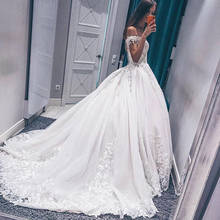 2020 Princess Off Shoulder Wedding Dress Sweetheart Neck Vestido de noive Lace Appliques Bride Dress robe de mariee 2024 - buy cheap
