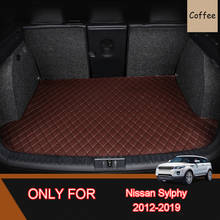 for Nissan Sentra B17 Sylphy Pulsar 2012-2019 Leather Car Trunk Mat Carpet Tail Cargo Liner Boot Pad 2013 2014 2015 2016 2017 2024 - buy cheap