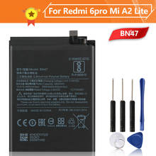 Xiao Mi Xiaomi BN47 Phone Battery For Xiao mi Redmi 6pro Hongmi 6 Pro Redrice 6pro Mi A2 lite 3010mAh Original Battery + Tool 2024 - buy cheap