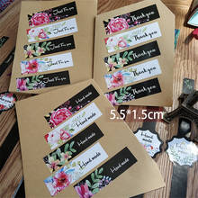 500pcs/lot Kawaii Thank you flower just for you Long Strip Sealing Sticker DIY Packaging Adhesive Sealing Label Kraft Sticker 2024 - buy cheap