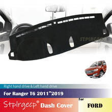 Capa protetora para painel de carros, capa antiderrapante para painel ford ranger t6 2011-2019, acessórios para proteção do sol, tapete 2011, 2019, 2013, 2014, 2015 2024 - compre barato