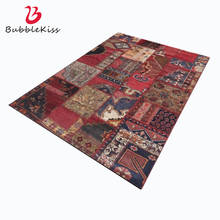 Bubble Kiss Ethnic Style Red Geometric Pattern Rugs Home Decor Bedside Customized Carpets for Living Room Bedroom Floor Mats 2024 - buy cheap