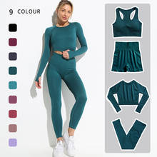 4pcs Women Sportswear Yoga Set Seamless Yoga Suit Set GYM Bra Top Running Shorts Fitness Leggings Workout Outfit Tracksuit 2024 - buy cheap