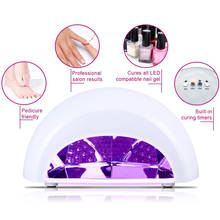 12W LED Nail Lamp 30s/60s/90s/300s Timer Nail Dryer Curing Light Portable Lamp for Drying Gel Nail Polish UV Protective Glove 2024 - buy cheap