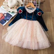 Winter Princess Costume Halloween Long Sleeve Dress up Kids Birthday Party Children Clothing Vestidos Infantils 2024 - buy cheap