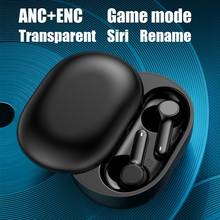ANC Wireless Bluetooth Gaming Headphones LED TWS Earbuds Transparent Active Noise Cancelling Earphones HiFi Bass Headset ENC Mic 2024 - buy cheap