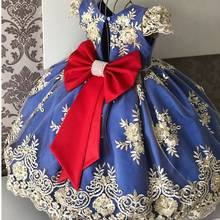 Elegant Kids Dresses For Girls Lace Big Bow Backless Designs Princess Dress Christmas Girls Dress New Year Children's Clothing 2024 - buy cheap