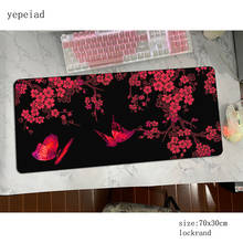 Flower Butterfly mouse pad 70x30cm mousepads big gaming mousepad gamer Halloween Gift personalized mouse pads keyboard pc pad 2024 - buy cheap