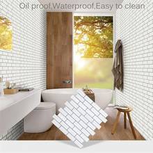 2020 DIY мозаичная настенная плитка, наклейка s, линия талии, 3D Наклейка на стену, кухонный клей, ванная комната, спальня, туалет, водонепроницаемые ПВХ обои 2024 - купить недорого
