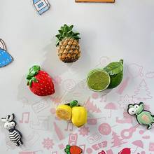 Adesivos magnéticos 3d geladeira frutas frescas, acessórios de decoração doméstica ímãs de geladeira presente 2024 - compre barato