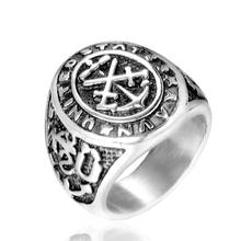 European and American retro men's titanium steel ring tide male domineering anchor ring 2024 - buy cheap