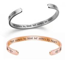 2021 hot-selling lettering not sister bracelet bracelet 6mm titanium steel opening bracelet for women 2024 - buy cheap