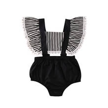 0-24M   Newborn Baby Girls Striped Patchwork  Romper Jumpsuit Cotton Outfits BackCross Clothing 2024 - buy cheap