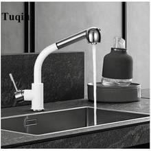 Kitchen Faucets White Chrome Single Handle Pull Out Kitchen Tap Single Hole Handle Swivel 360 Degree Water Mixer Tap Mixer Tap 2024 - buy cheap